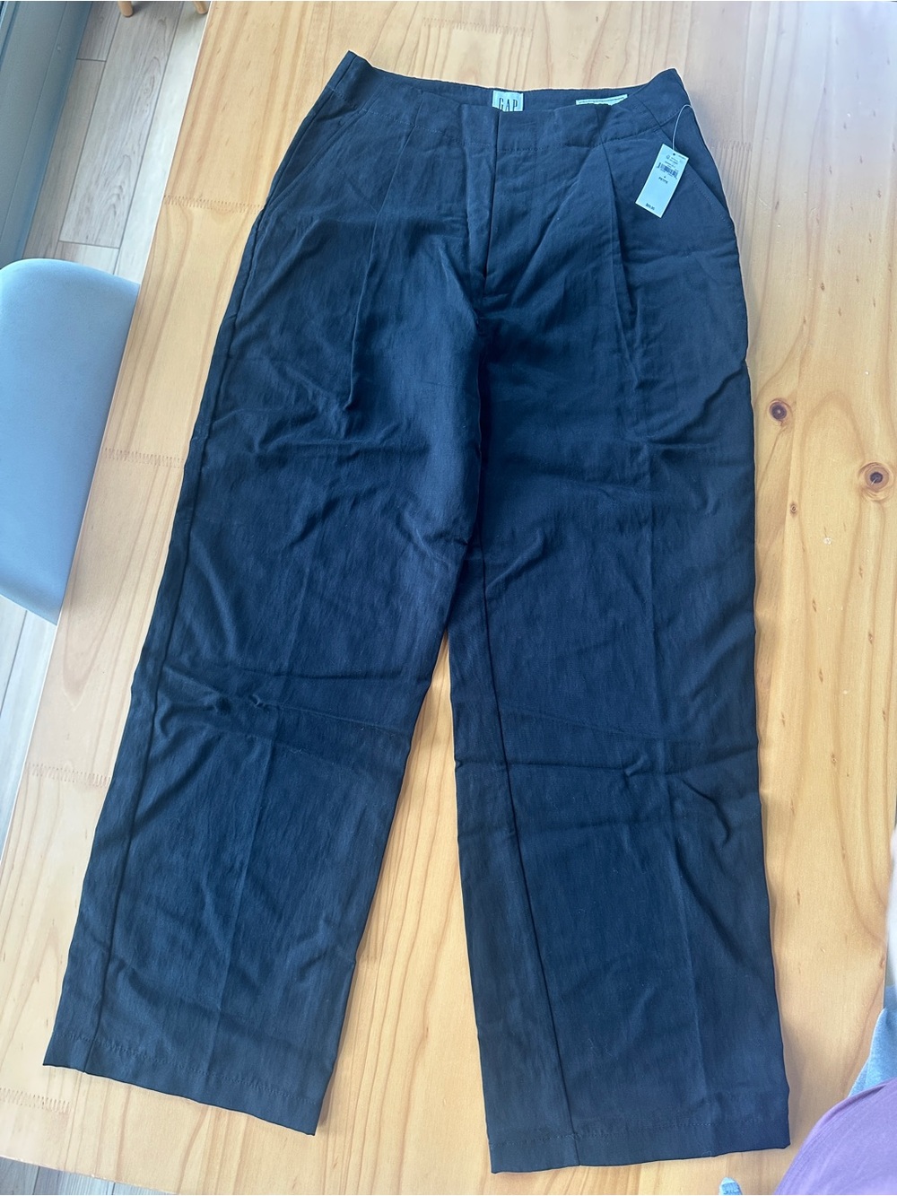 GAP NWT Wide Leg Black Trousers 4 Petite